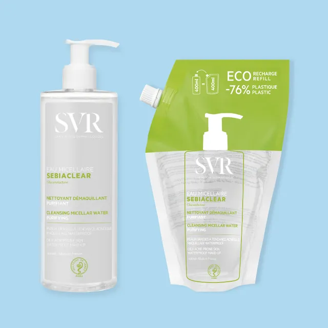 svr-sebiaclear-eau-micellaire-400ml-refill-acqua-micellare-pelle-acneica-e-impur image 1