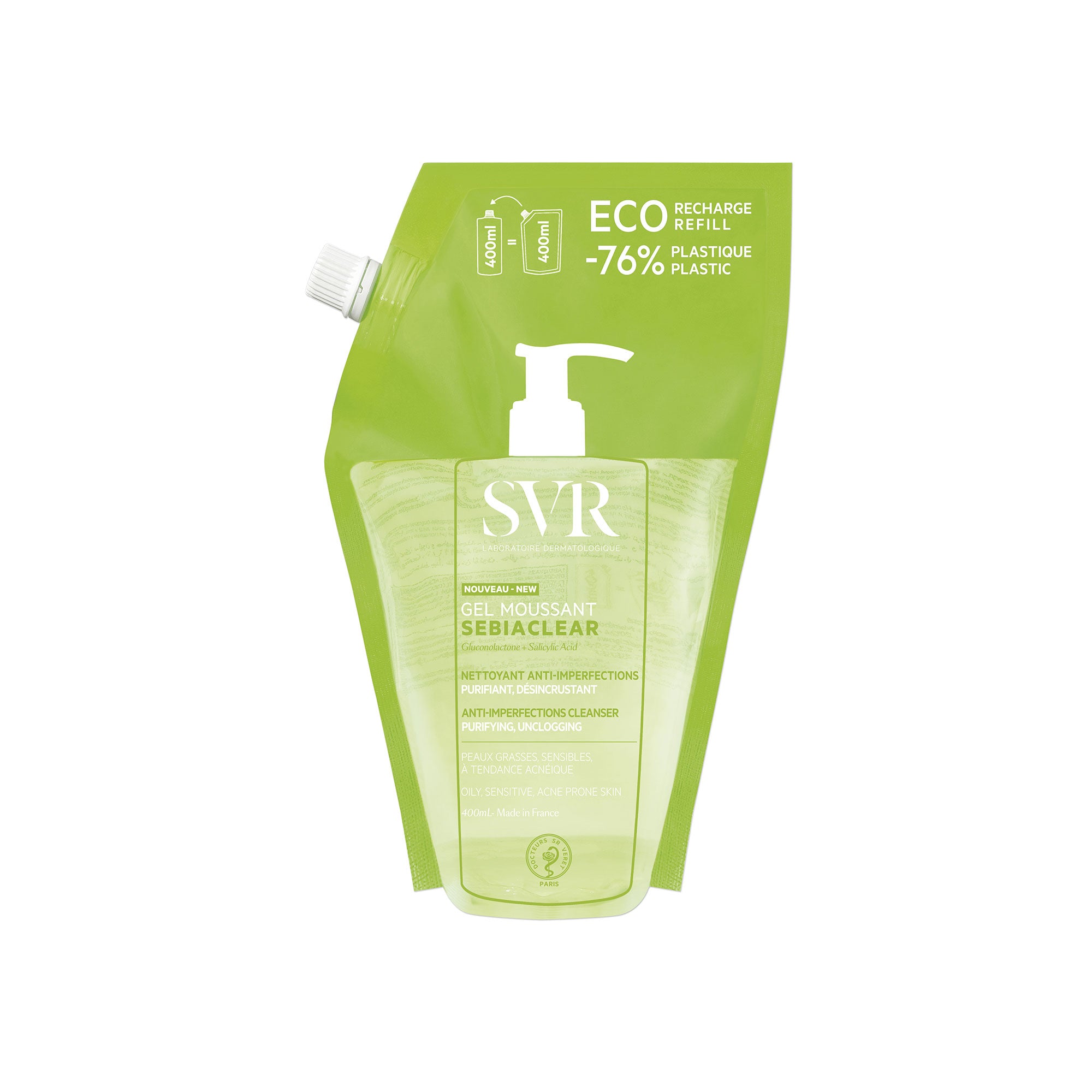 svr-sebiaclear-gel-moussant-400ml-refill-set-detersione-eco image 6