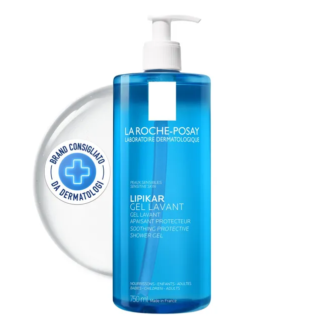 la-roche-posay-lipikar-gel-lavant-lenitivo-viso-e-corpo-750-ml image 1